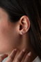 Heliophilia Silver Pendientes de Plata de Ley con Recubrimiento de Oro